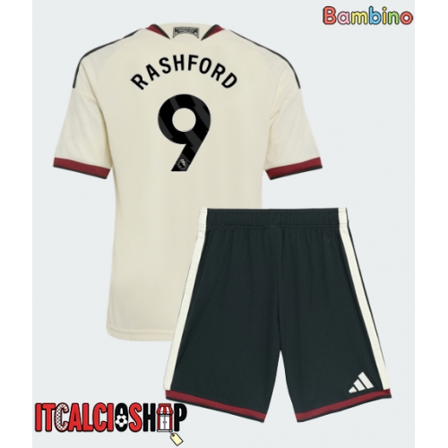 Manchester United Marcus Rashford #9 Terza Maglia Bambino 2026-27 Manica Corta (+ Pantaloni corti)
